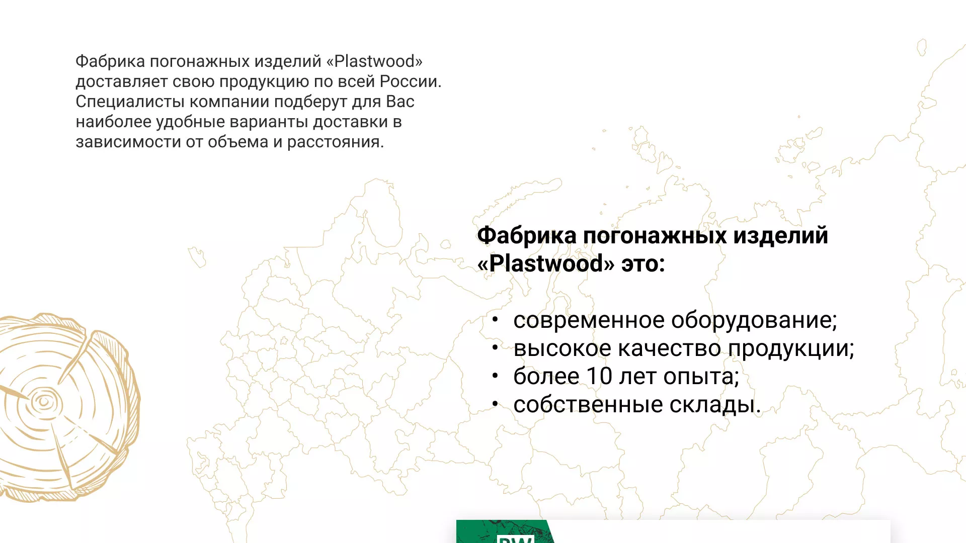 Разработка айдентики и сайта компании «Plastwood» в Вилючинске