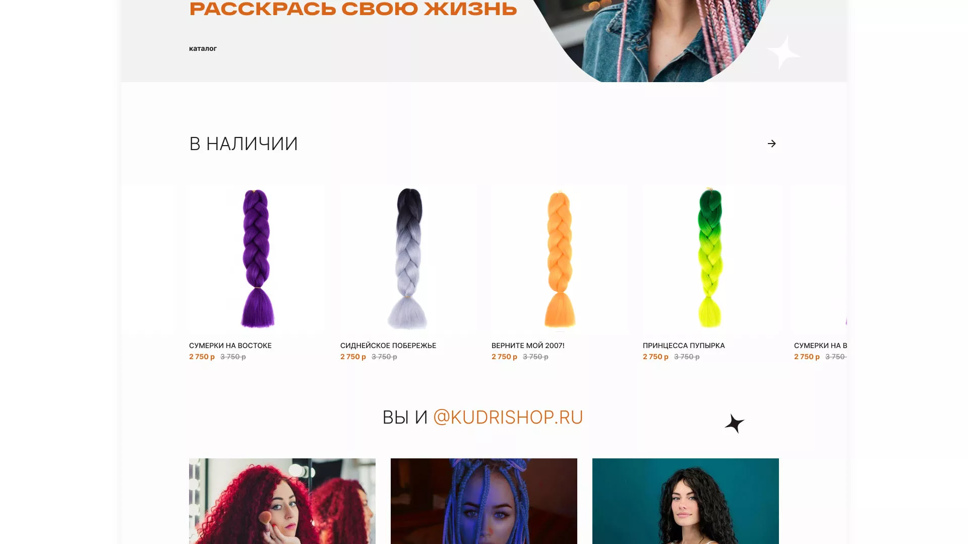 Создание интернет-магазина «КудриШоп» в Вилючинске