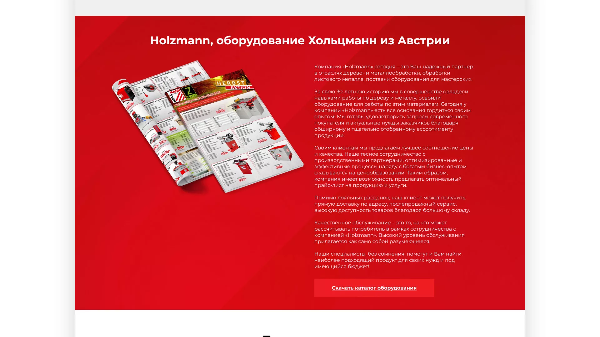 Создание сайта компании «HOLZMANN Maschinen GmbH» в Вилючинске