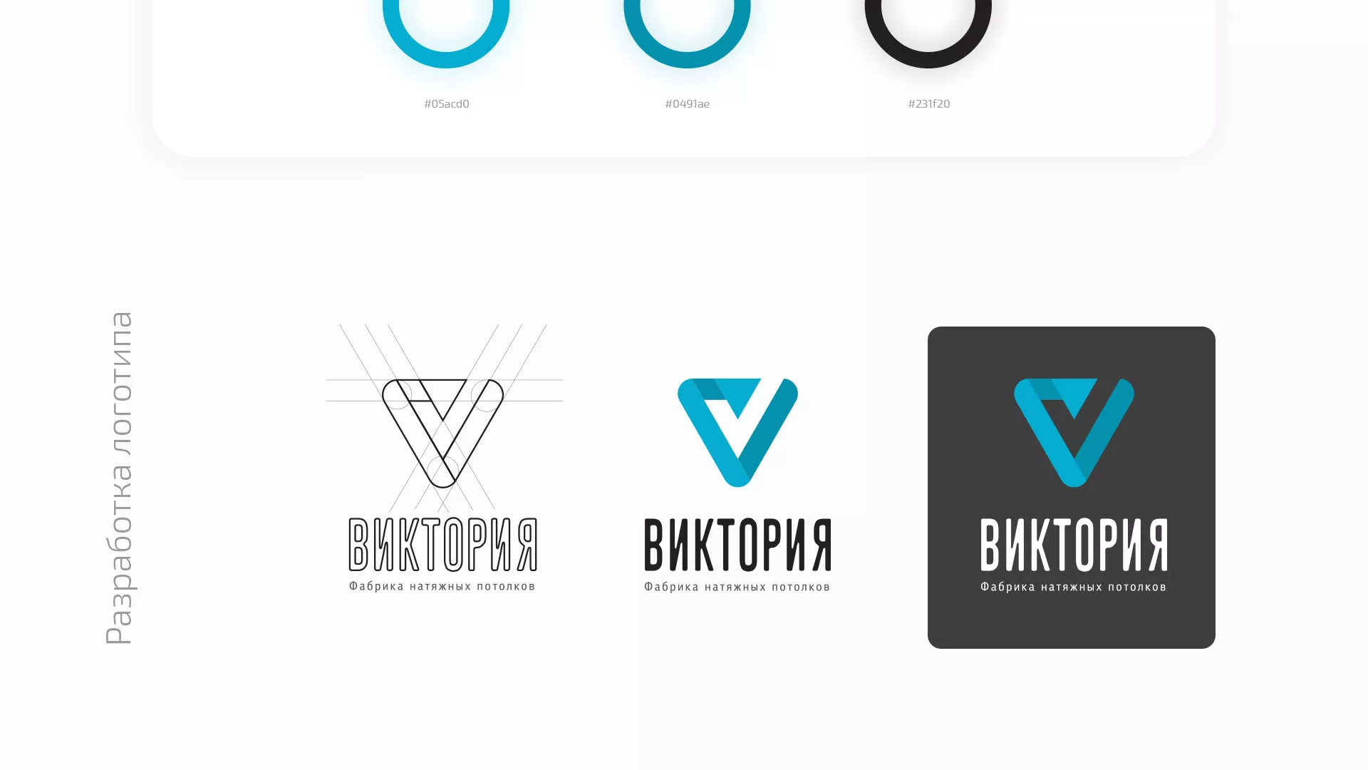 Разработка фирменного стиля компании по продаже и установке натяжных потолков в Вилючинске