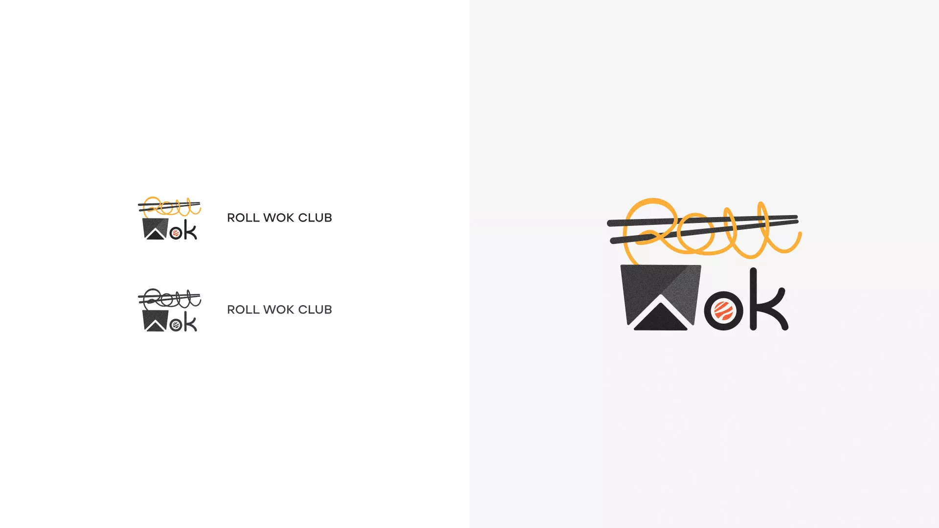 Разработка логотипа суши-бара «Roll Wok Club» в Вилючинске
