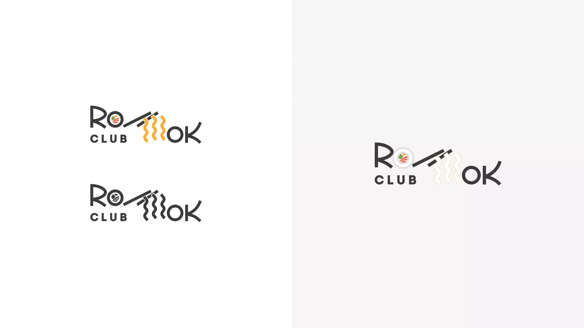 Создание логотипа суши-бара «Roll Wok Club» в Вилючинске