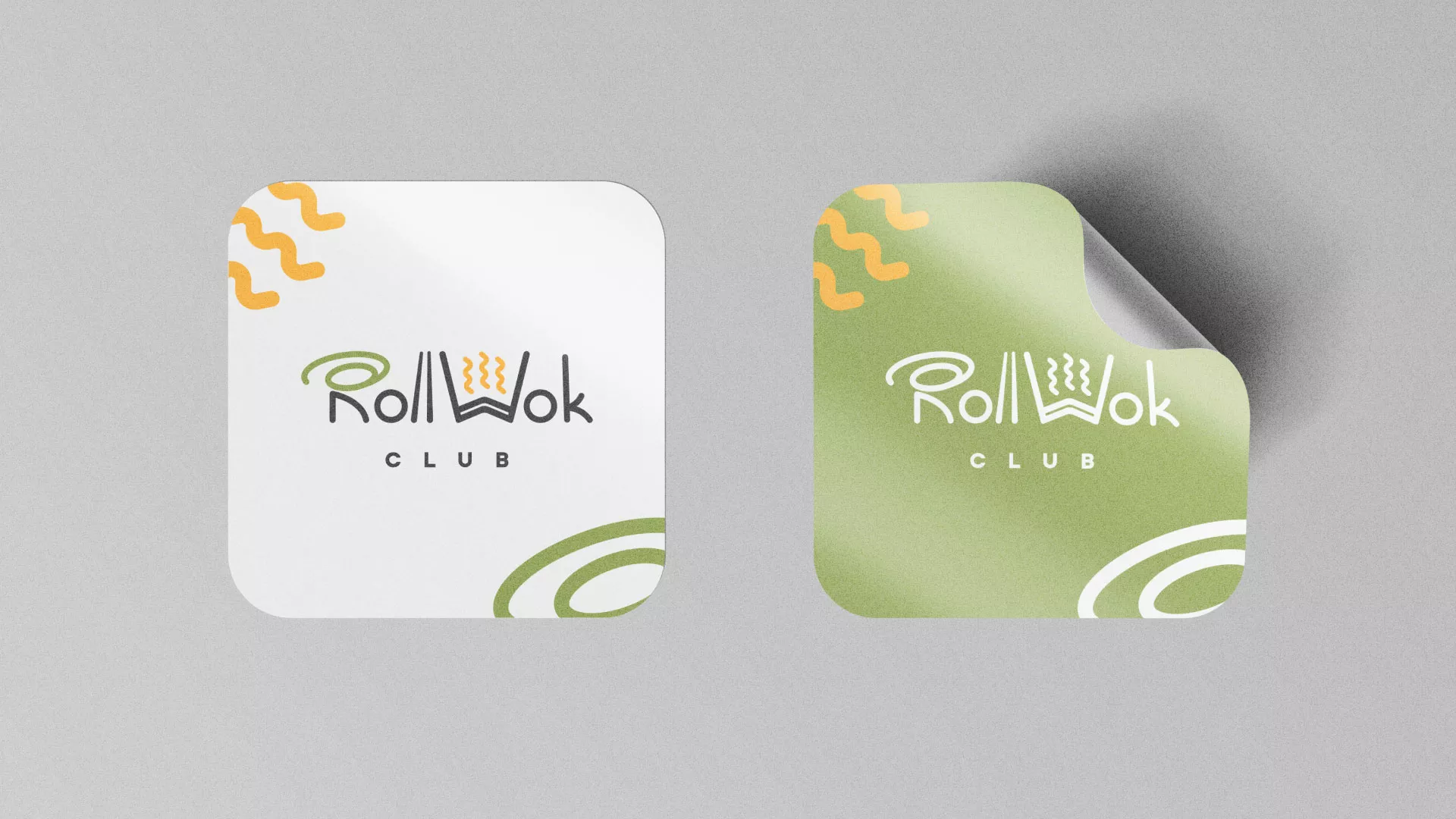 Разработка логотипа и фирменного стиля суши-бара «Roll Wok Club» в Вилючинске