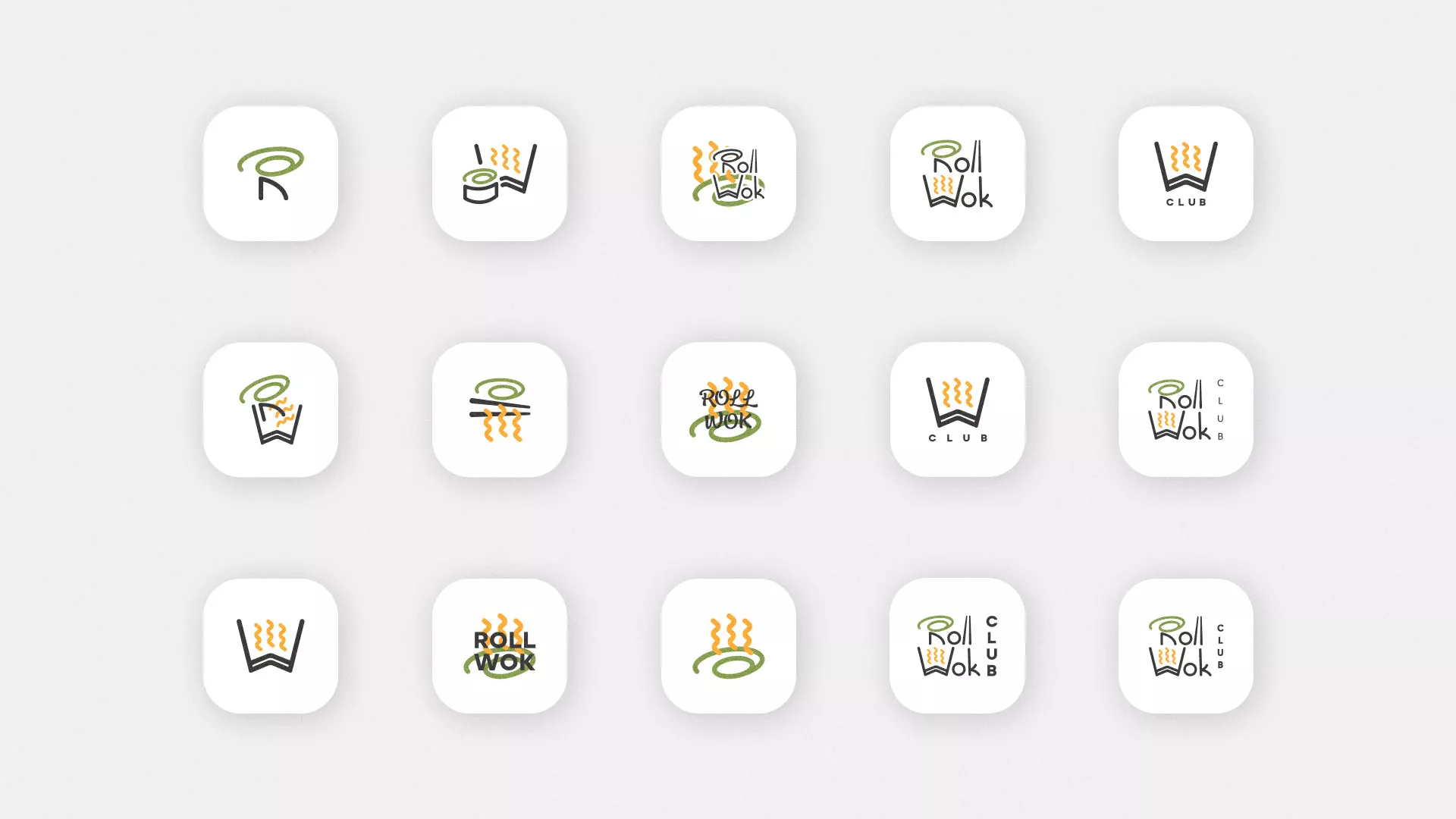 Разработка иконки приложения суши-бара «Roll Wok Club» в Вилючинске