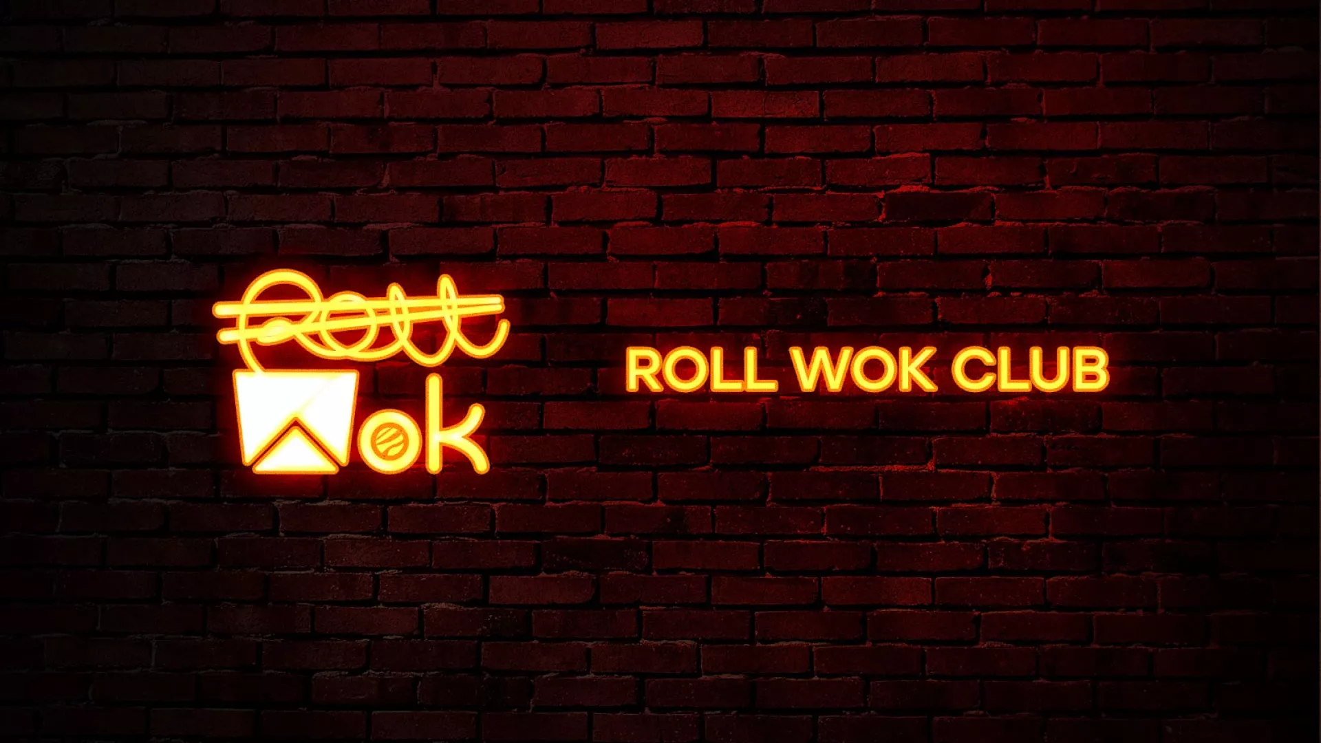 Разработка интерьерной вывески суши-бара «Roll Wok Club» в Вилючинске
