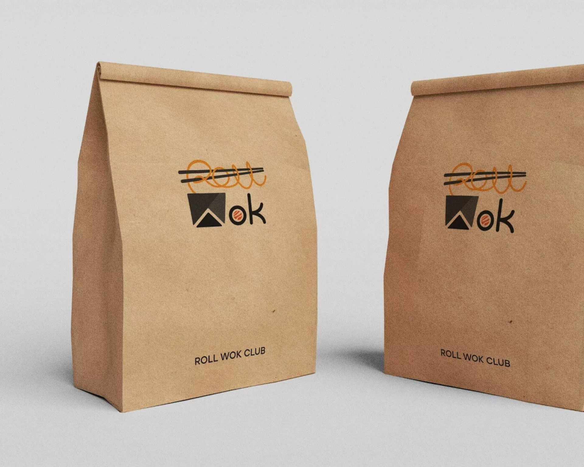 Создание дизайна упаковки суши-бара «Roll Wok Club» в Вилючинске